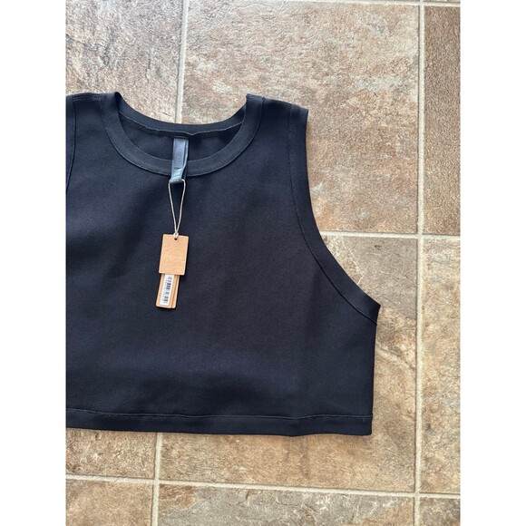 Skims Knit Swim High Neck Top Onyx Size 4X - Picture 5 of 8